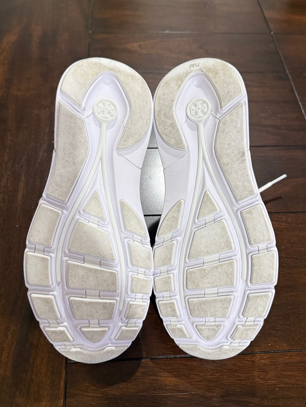 Tory Burch Sawyer Trainer Sneakers White Leather Mesh Size 7.5 - Picture 7 of 8